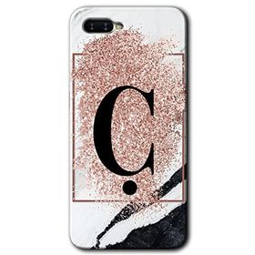 Oppo RX 17 Neo Pembe Mermer Desenli Ç Harfi Baskılı Uyumlu Silikon Kılıf