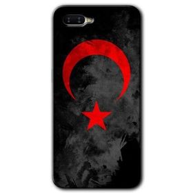Oppo RX17 Neo Black Ayyıldız Baskılı Uyumlu Silikon Kılıf