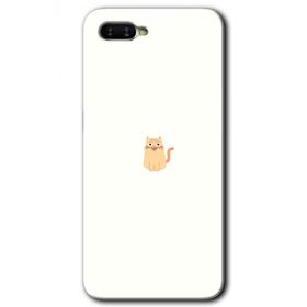 Oppo RX17 Neo Cat Minimalism Baskılı Uyumlu Silikon Kılıf