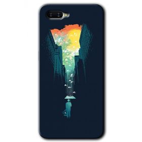 Oppo RX17 Neo City Bird Sky Baskılı Uyumlu Silikon Kılıf