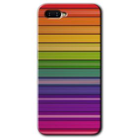Oppo RX17 Neo Colorful Lines Baskılı Uyumlu Silikon Kılıf