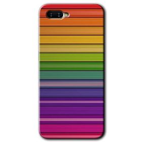 Oppo RX17 Neo Colorful Lines Baskılı Uyumlu Silikon Kılıf