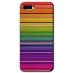 Oppo RX17 Neo Colorful Lines Baskılı Uyumlu Silikon Kılıf