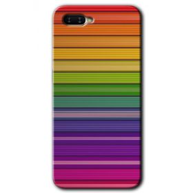 Oppo RX17 Neo Colorful Lines Baskılı Uyumlu Silikon Kılıf