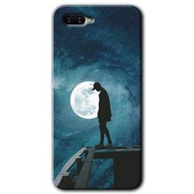 Oppo RX17 Neo Dolunay Yalnızlık Baskılı Uyumlu Silikon Kılıf