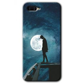 Oppo RX17 Neo Dolunay Yalnızlık Baskılı Uyumlu Silikon Kılıf