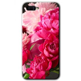 Oppo RX17 Neo Kırmızı Beyaz Gül Baskılı Uyumlu Silikon Kılıf