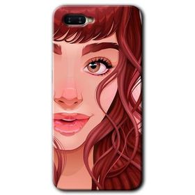 Oppo RX17 Neo Kızıl Kız Baskılı Uyumlu Silikon Kılıf