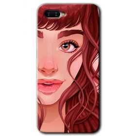 Oppo RX17 Neo Kızıl Kız Baskılı Uyumlu Silikon Kılıf