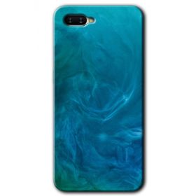 Oppo RX17 Neo Mavi Aura Baskılı Uyumlu Silikon Kılıf