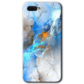 Oppo RX17 Neo Mavi Buzul Baskılı Uyumlu Silikon Kılıf
