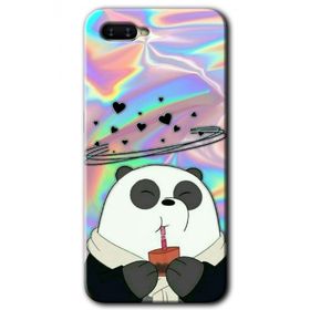 Oppo RX17 Neo Milkshake Panda Baskılı Uyumlu Silikon Kılıf