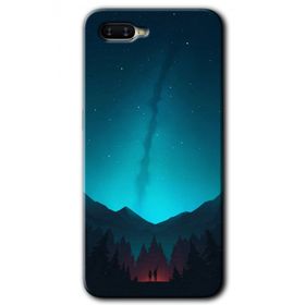 Oppo RX17 Neo Night Fores Mount Baskılı Uyumlu Silikon Kılıf