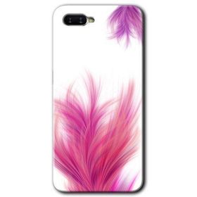 Oppo RX17 Neo Pembe Tüy Baskılı Uyumlu Silikon Kılıf