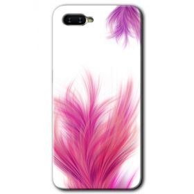 Oppo RX17 Neo Pembe Tüy Baskılı Uyumlu Silikon Kılıf