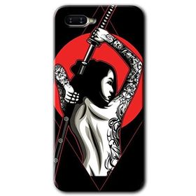 Oppo RX17 Neo Samurai Girl Baskılı Uyumlu Silikon Kılıf