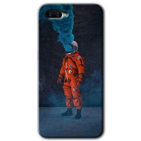 Oppo RX17 Neo Smoke Astronot Baskılı Uyumlu Silikon Kılıf
