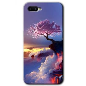 Oppo RX17 Neo Wash Red Wall Baskılı Uyumlu Silikon Kılıf