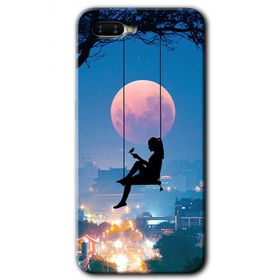 Oppo RX17 Neo Yalnız Kadın Baskılı Uyumlu Silikon Kılıf