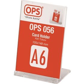Ops 056 105x148mm A6 Şeffaf Dikey Kart Tutucu