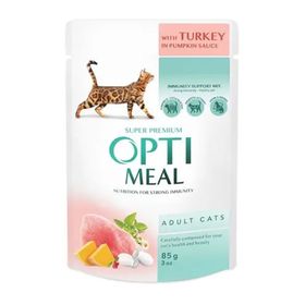Opti Meal Hindili Balkabağı Soslu 85 gr Yetişkin Kedi Konservesi