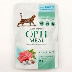 Optimeal 85 gr Alabalıklı Krema Soslu Kedi Konserversi