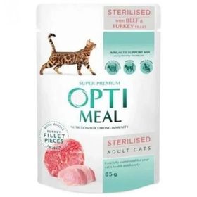 Optimeal 85 gr Dana Etli Hindili Tahılsız Kısır Kedi Konservesi