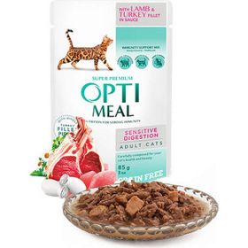Optimeal 85 gr Hindili Kuzulu Tahılsız Sensitive Digestion Yaş Kedi Maması