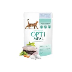 Optimeal 85 gr Morina Balıklı Sebzeli Yaş Kedi Maması