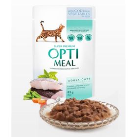 Optimeal 85 gr Morina Balıklı Sebzeli Yaş Kedi Maması