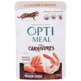 Optimeal 85 gr Somonlu ve Karidesli Tahilsiz Kedi Konservesi