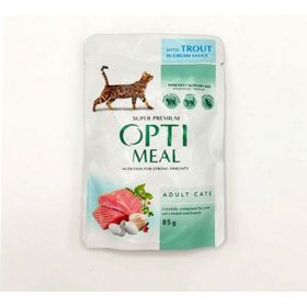 Optimeal Alabalıklı Krema Soslu 6x85 gr Yaş Kedi Mama