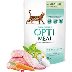 Optimeal Havuc Joleli Tavsanli 85 gr Yaş Kedi Mamasi