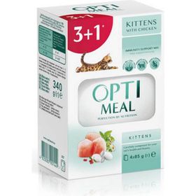 Optimeal Sos İçinde Parça Tavuk Etli 4x85 gr Yavru Kedi Konservesi
