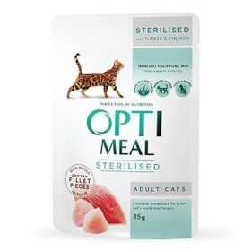 Optimeal Tahılsız Tavşan Hindi Konserve 85 gr Kısırlaştırılmış Kedi Maması