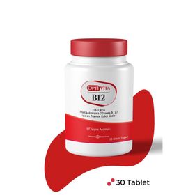 Optivita Vitamin B12 1000 mcg Metilkobalamin İçeren 30 Dilaltı Tablet