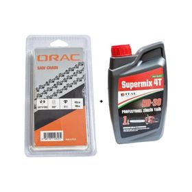 Orac 91 1.3 mm 28.5 Diş Köşeli Kesik Zincir ve 1 lt Zincir Yağı