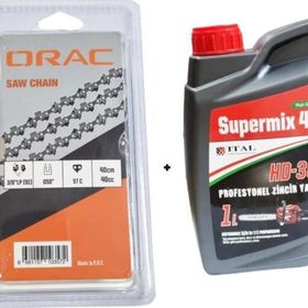 Orac 91 1.3 mm 28.5 Diş Köşeli Kesik Zincir ve 1 lt Zincir Yağı