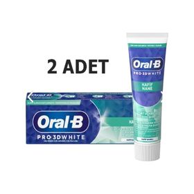 Oral-B 2x75 ml Pro 3D White Hafif Nane Diş Macunu