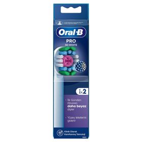 Oral-B 3 Boyutlu Beyazlık Luxe 2'li Diş Fırçası Şarjlı Yedek Başlık