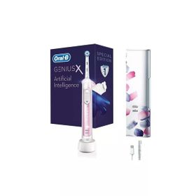 Oral-B Genius X AI Art of Brushing Blush Pink Şarj Edilebilir Diş Fırçası+Seyahat Kabı