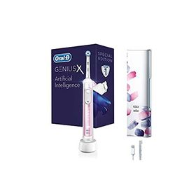 Oral-B Genius X AI Art of Brushing Blush Pink Şarj Edilebilir Diş Fırçası+Seyahat Kabı