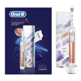 Oral-B Genius X Al Art Of Brushing Şarj Edilebilir Diş Fırçası+Roze Altın Seyahat Kabı