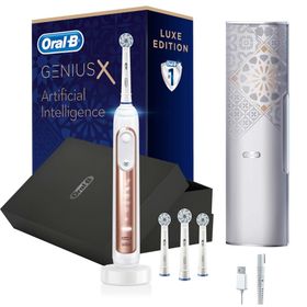 Oral-B Genius X Luxe Edition Yapay Zeka Destekli Şarj Edilebilir Rosegold Diş Fırçası+ Seyahat Kabı