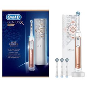 Oral-B Genius X Luxe Edition Yapay Zeka Destekli Şarj Edilebilir Rosegold Diş Fırçası+ Seyahat Kabı