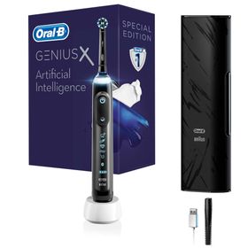 Oral-B Genius X Yapay Zeka Destekli Şarj Edilebilir Seyahat Kabı Özel Seri Siyah Diş Fırçası