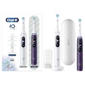 Oral-B iO 8 Beyaz Mor Şarjlı 2'li Diş Fırçası Seti