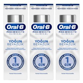 Oral-B Pro 3D White Clinical Yoğun Beyazlık 3x75 ml Diş Macunu