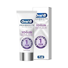 Oral-B Pro 3D White Clinical Yoğun Beyazlık Parlak Beyaz 75 ml Diş Macunu