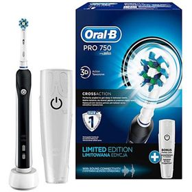 Oral-B Pro 750 Cross Action Siyah Şarjlı Diş Fırçası